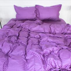 Постельное белье MirSon Satin Stripe 30-0009 Purple 200х220 Евро Фото