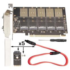 Контроллер Frime PCI-E-5xM.2 (B Key) WCH382L Фото 6