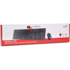 Комплект Genius C-126 SlimStar USB Black Ukr Фото 1