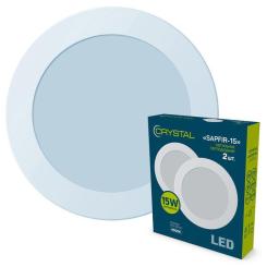 Светильник CRYSTAL SAPFIR-15W 4000K 2шт. Фото