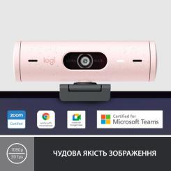Веб-камера Logitech Brio 500 Rose Фото 1