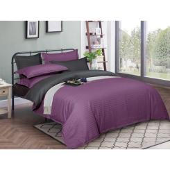 Постельное белье MirSon Satin Stripe 30-0009+ 30-0012Violetta 160х220 Сіме Фото