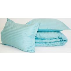 Постельное белье MirSon SatinStripe 30-0015GreenWave 143х210 Сімейний Фото 6