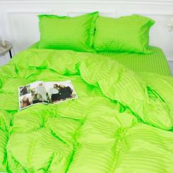 Постельное белье MirSon SatinStripe 30-0016LightGreen 200х220 Євро Фото 2