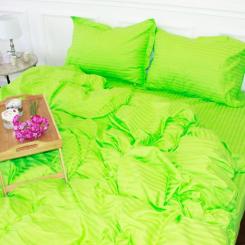 Постельное белье MirSon SatinStripe 30-0016LightGreen 200х220 Євро Фото 3