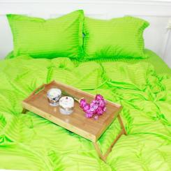 Постельное белье MirSon SatinStripe 30-0016LightGreen 200х220 Євро Фото 4