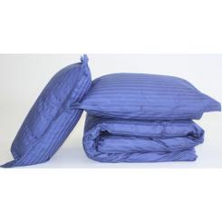 Постельное белье MirSon SatinStripe 30-0020SmokyBlue 175х210 Двуспальный Фото 5