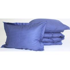 Постельное белье MirSon SatinStripe 30-0020SmokyBlue 175х210 Двуспальный Фото 6