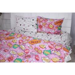Постельное белье MirSon Бязь 17-0512 Bombs pink Євро Фото 2