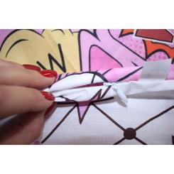 Постельное белье MirSon Бязь 17-0512 Bombs pink Євро Фото 5