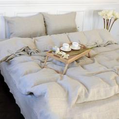 Постельное белье MirSon Лен Grey sky 143х210х2 Фото