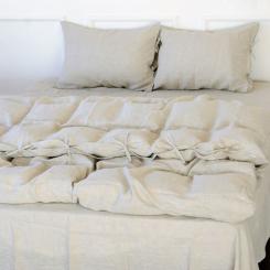 Постельное белье MirSon Лен Grey sky 143х210х2 Фото 1