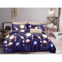 Постельное белье MirSon Сатин 22-1282-1 Night Space 160х220 Фото