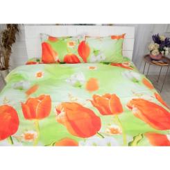 Постельное белье MirSon Сатин 22-1287 Tulips Семейный 160x220 Фото 2