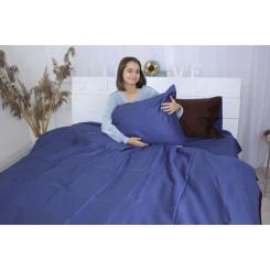 Постельное белье MirSon Сатин Premium Azure 0211+4052 2х160х220 Фото 4