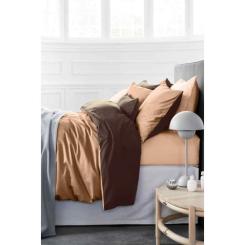 Постельное белье MirSon Сатин Premium Cappuccino 0165+0211 2х160х220 Фото