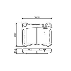 Тормозные колодки Bosch 0 986 494 166 Фото 3