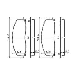 Тормозные колодки Bosch 0986494769 Фото 1