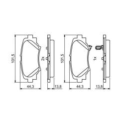 Тормозные колодки Bosch 0986494803 Фото 1