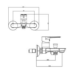 Смеситель Corso DF-1C140C (9632200) Фото 7