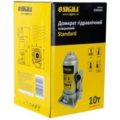 Домкрат Sigma гідравлічний пляшковий 10т H 200-385мм Фото 3