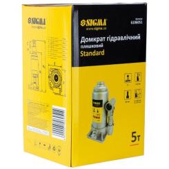 Домкрат Sigma гидравлический бутылочный 5т H 185-355мм Фото 3