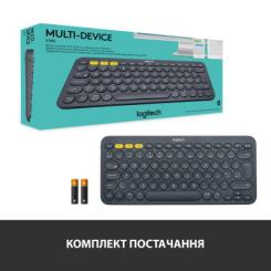 Клавиатура Logitech K380 Multi-Device Bluetooth UA Graphite Фото 8