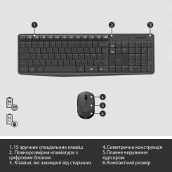 Комплект Logitech MK235 Wireless UA Фото 5