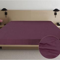 Простынь Ярослав сатин 06 вишневый 180х215 Фото