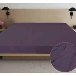 Простынь Ярослав сатин 09 сливовый 200х220 Фото