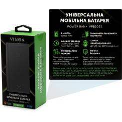 Батарея универсальная Vinga 20000 mAh 65W QC+PD Фото 5