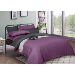 Пододеяльник MirSon Satin Stripe 30-0009 + 30-0012 Violetta 110х140 см Фото