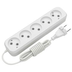 Сетевой удлинитель Electrum C-ES-1817 5.0m 5 роз, white Фото