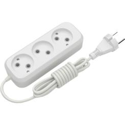 Сетевой удлинитель Electrum C-ES-1785 1.5m, 3 роз, white Фото