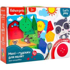 Развивающая игрушка Vladi Toys Игра-шнуровка Fisher Price Maxi-пуговицы (укр) Фото