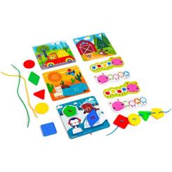 Развивающая игрушка Vladi Toys Игра-шнуровка Fisher Price Maxi-пуговицы (укр) Фото 1