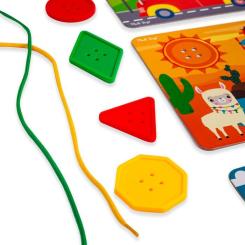 Развивающая игрушка Vladi Toys Игра-шнуровка Fisher Price Maxi-пуговицы (укр) Фото 3