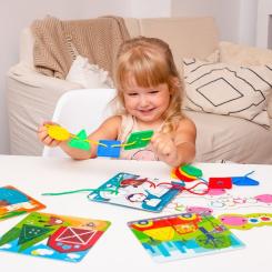 Развивающая игрушка Vladi Toys Игра-шнуровка Fisher Price Maxi-пуговицы (укр) Фото 6