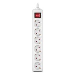 Сетевой фильтр питания REAL-EL RS-6 Protect M 5m, white Фото 1