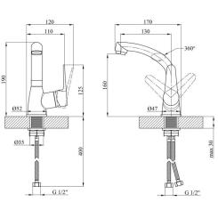 Смеситель Kroner Elbe-C031 Фото 8