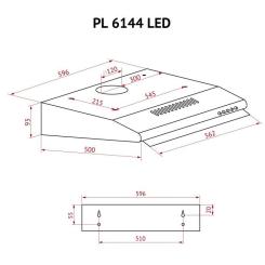 Вытяжка кухонная Perfelli PL 6144 BL LED Фото 11