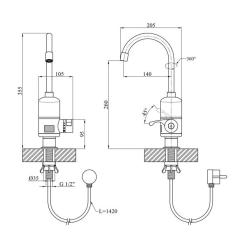 Проточный водонагреватель Kroner Volt-CW090 Фото 4