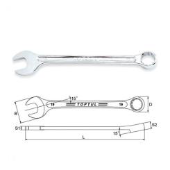 Ключ Toptul комбинированный 24мм Hi-Performance Фото 1