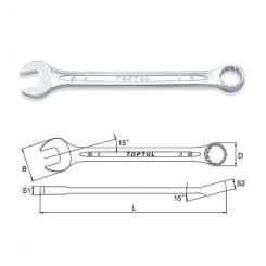 Ключ Toptul комбинированный 8мм Фото 1