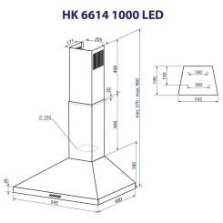 Вытяжка кухонная Minola HK 6614 BL 1000 LED Фото 10