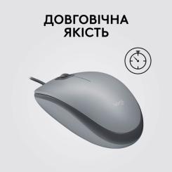 Мышка Logitech M110 Silent USB Mid Gray Фото 5
