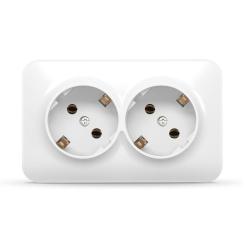 Розетка Videx BINERA IP20 зовнішня 2ая із заземленням біла Фото 1