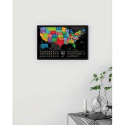 Скретч карта 1DEA.me Travel Map USA Black Фото 1