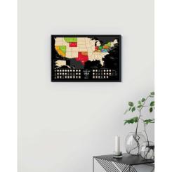 Скретч карта 1DEA.me Travel Map USA Black Фото 2