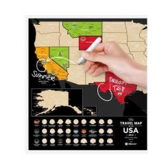 Скретч карта 1DEA.me Travel Map USA Black Фото 3